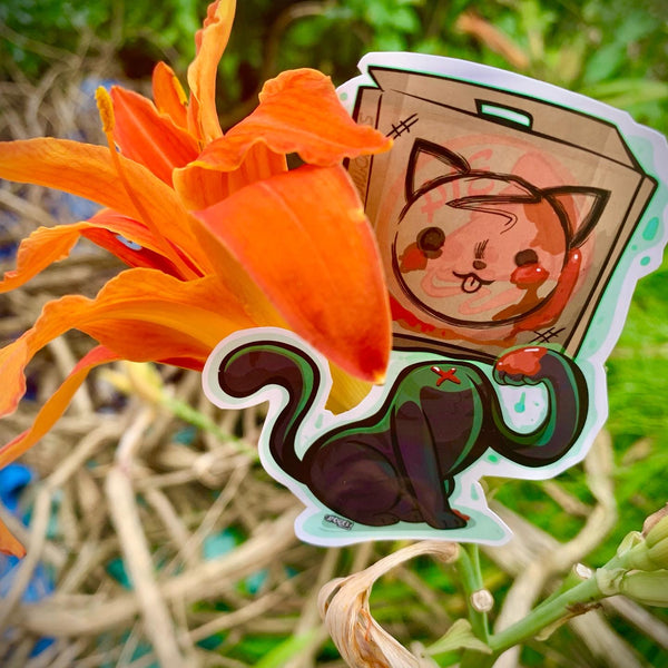 New sticker: cardboard cat