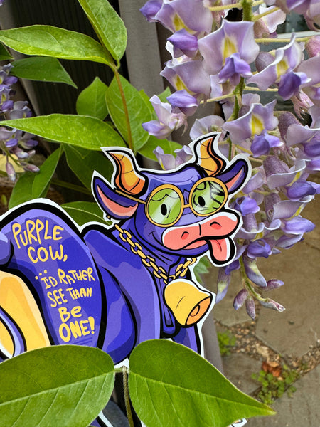New sticker: Purple cow - [fearsome critter]