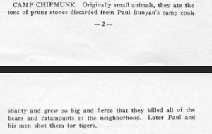 Vilas County Tigers - "Camp Chipmunk" - [Fearsome Critter]
