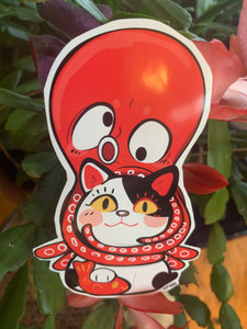 NekoNiTako - 猫に蛸 - [charm sticker]