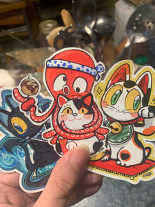 NekoNiTako - 猫に蛸 - [charm sticker]