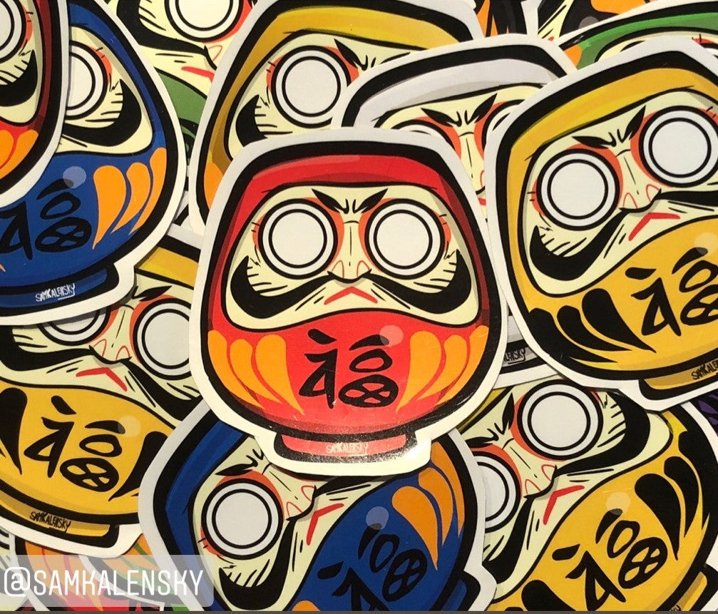 Daruma Dolls. - 達磨 - Charm sticker – Sam kalensky