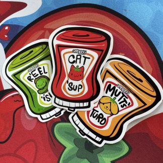 Catsup, Muttsturd and Reelish Condiment Stickers - [Samkalensky|Catsup]